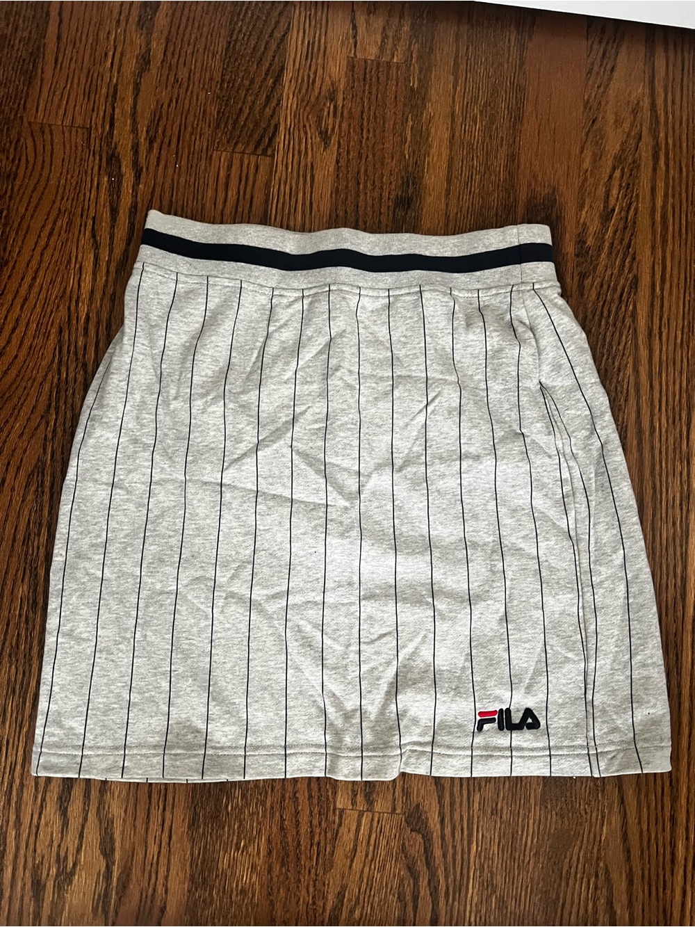 FILA Grey Sweat Skirt with Red and Navy Logo Tag